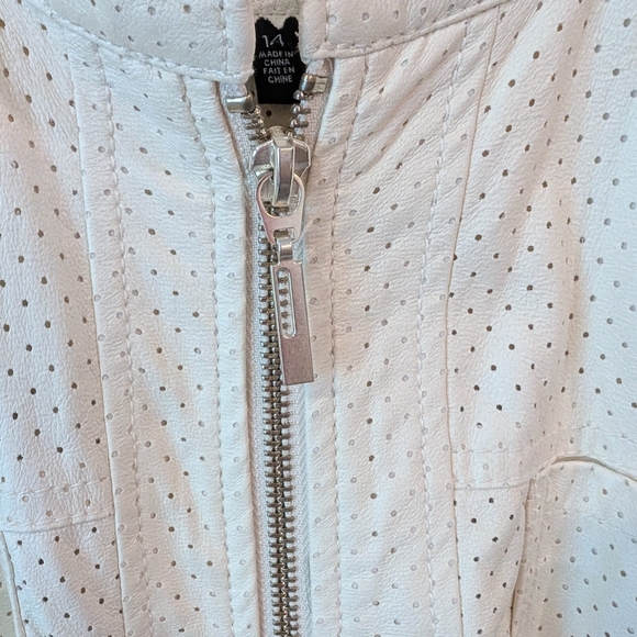 Conrad C White Perforated Jacket Sz. 14 - Picture 6 of 13